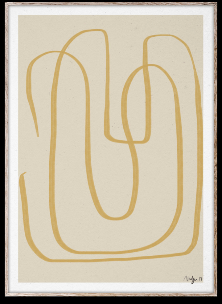 Poster 'Different Ways' 30x40 - Gul/Beige