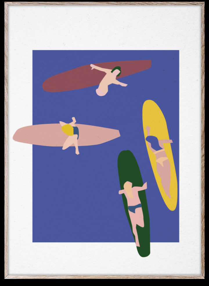 Poster 'Surfers' 30x40 - Multi