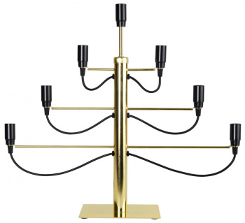Adventsljusstake \'Milano\' - Svart/Guld