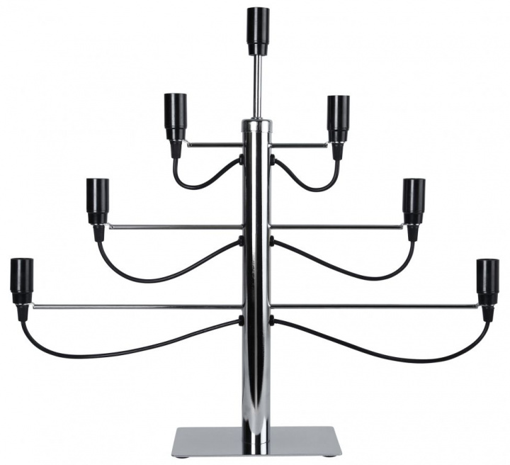 Adventsljusstake 'Milano' - Svart/Silver