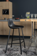 Barstol \'Franky\' L - Svart/PU-läder