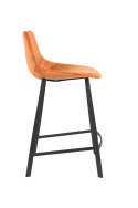 Barstol \'Franky\' S - Orange/Sammet