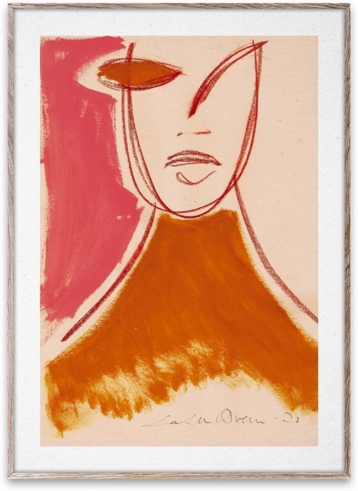 Poster 'Pink Portrait' 30x40 - Rosa/Orange