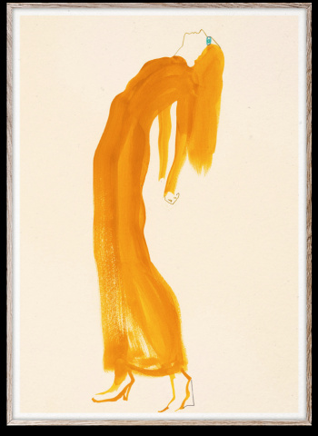 Poster \'The Saffron Dress\' 30x40 - Orange