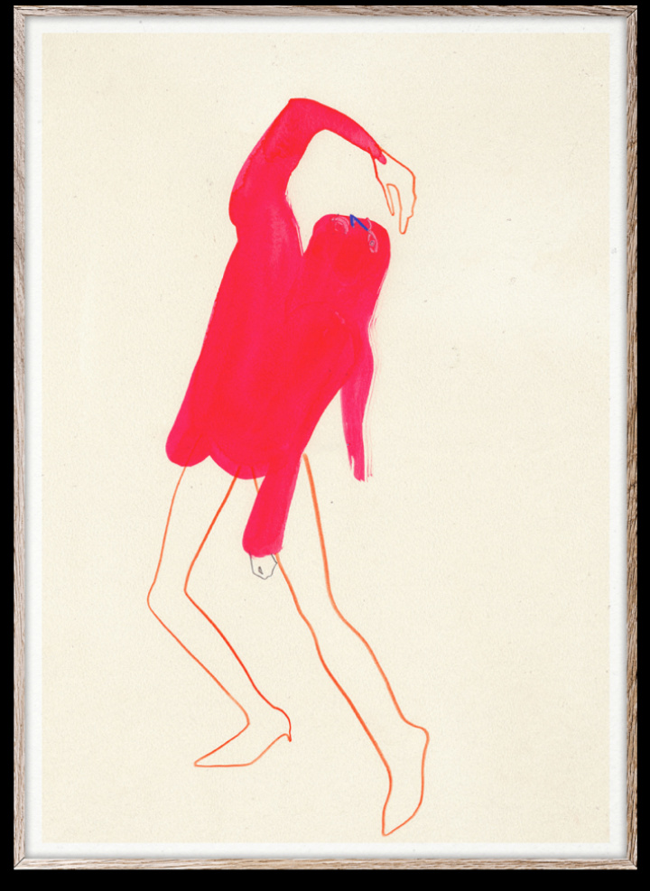 Poster 'The Pink Pose 30x40 - Rosa