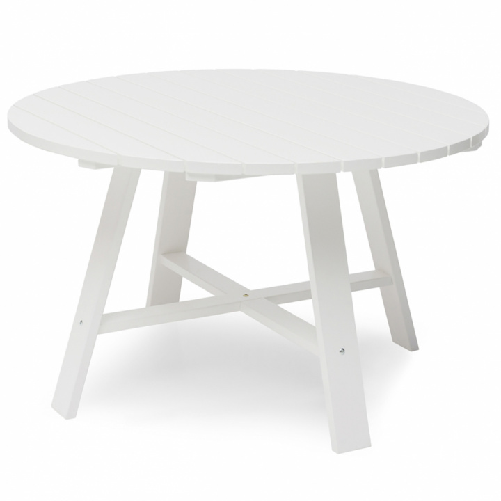 Bord Ute \'Läckö\' Ø120 CM - Vit i gruppen Rum / Uteplats / Bord hos Reforma (1512077)