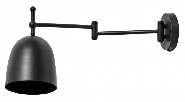 Vägglampa - Svart metall - Nordal