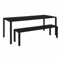 Trädgårdsbänk \'Vondel\' 175x45cm - Svart