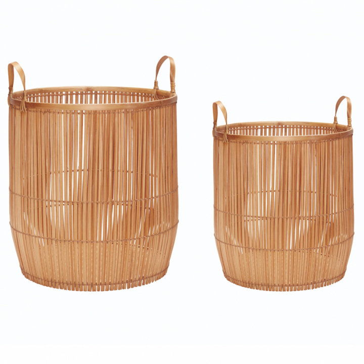 Korg med handtag 2-pack - Bambu
