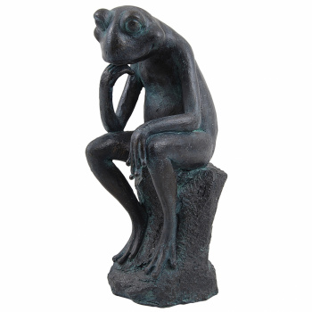 Skulptur \'Thinking Frog\' - Grn