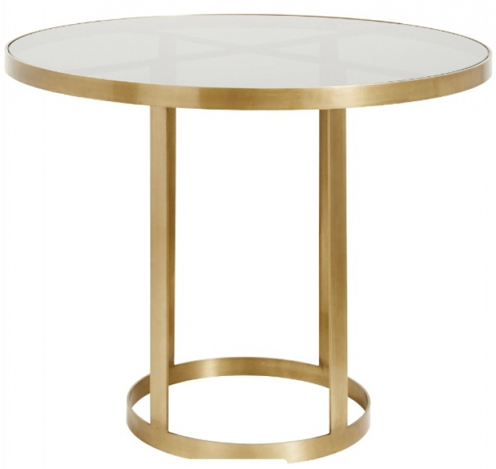Bord - Guld/Glas Ø100