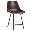 Stol \'Leather\' - Mörkbrun