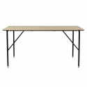 Matbord \'Hornstull\' 160x90cm - Ek/Svart