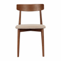 Stol \'Ystad\' - Valnöt/beige