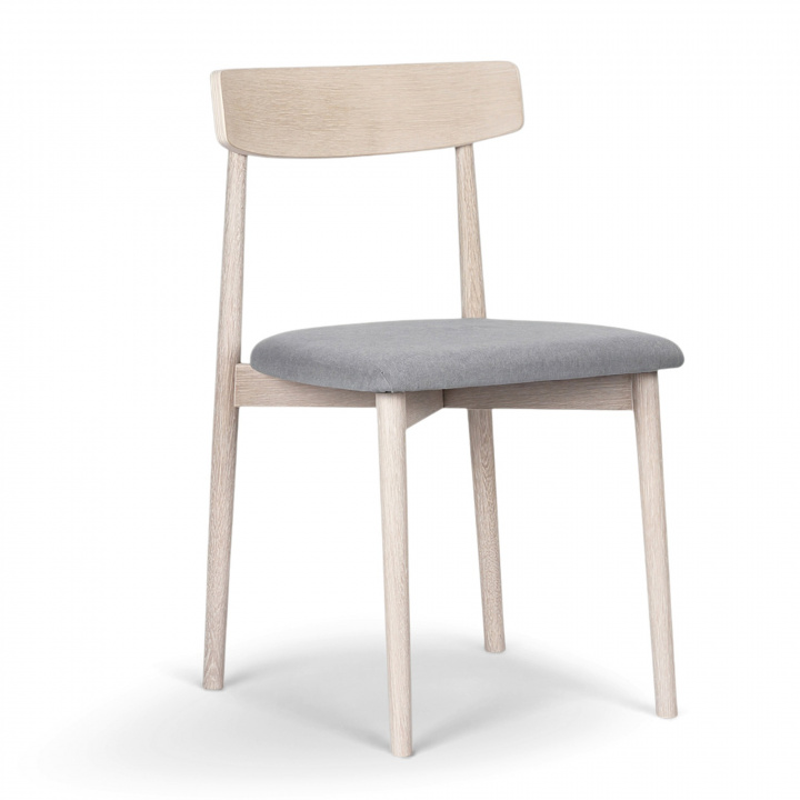 Stol \'Ystad\' - Vit ek/Grå i gruppen Möbler / Sittmöbler / Stolar hos Reforma (19791-white-oak-grey)