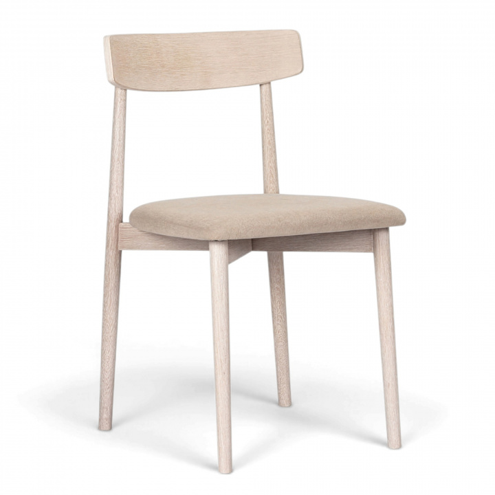Stol \'Ystad\' - Vit ek/Beige i gruppen Möbler / Sittmöbler / Stolar hos Reforma (19791-white-oak)
