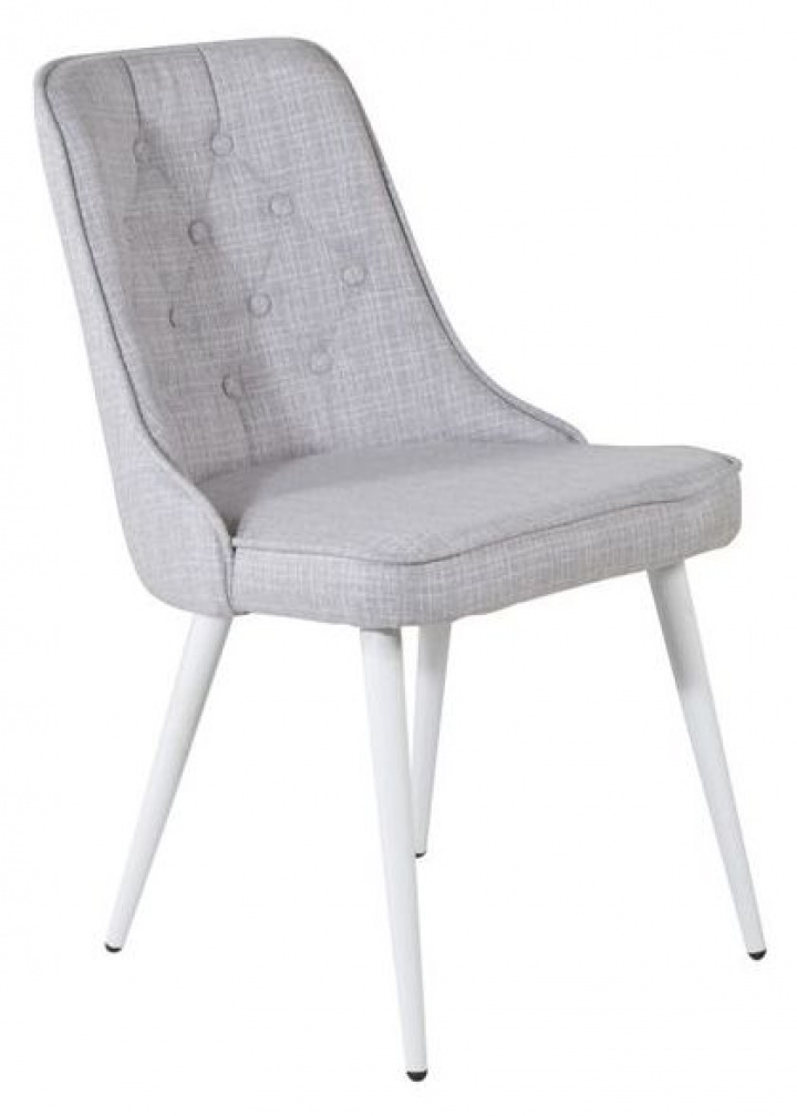 Stol 'Elverum Deluxe' - Ljusgrå/Vit
