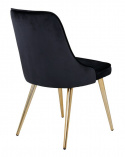 Stol \'Elverum Deluxe\' - Svart/Mässing