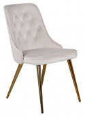 Stol \'Elverum Deluxe\' - Beige/Mässing