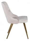 Stol \'Elverum Deluxe\' - Beige/Mässing