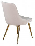 Stol \'Elverum Deluxe\' - Beige/Mässing