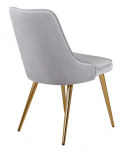 Stol \'Elverum Deluxe\' - Grå/Mässing