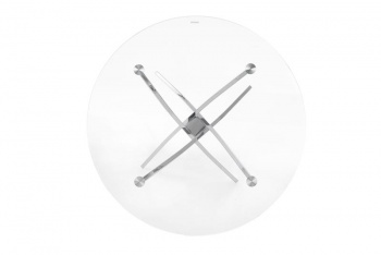Matbord \'Dania\' - Transparant / Silver 100cm