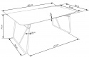 Matbord \'Houston\' - Brunt/Svart 180x90cm