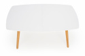 Matbord \'Honungsek\' - Vit/Ek 150-200x85cm