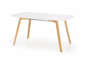 Matbord \'Honungsek\' - Vit/Ek 150-200x85cm