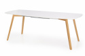Matbord \'Honungsek\' - Vit/Ek 150-200x85cm