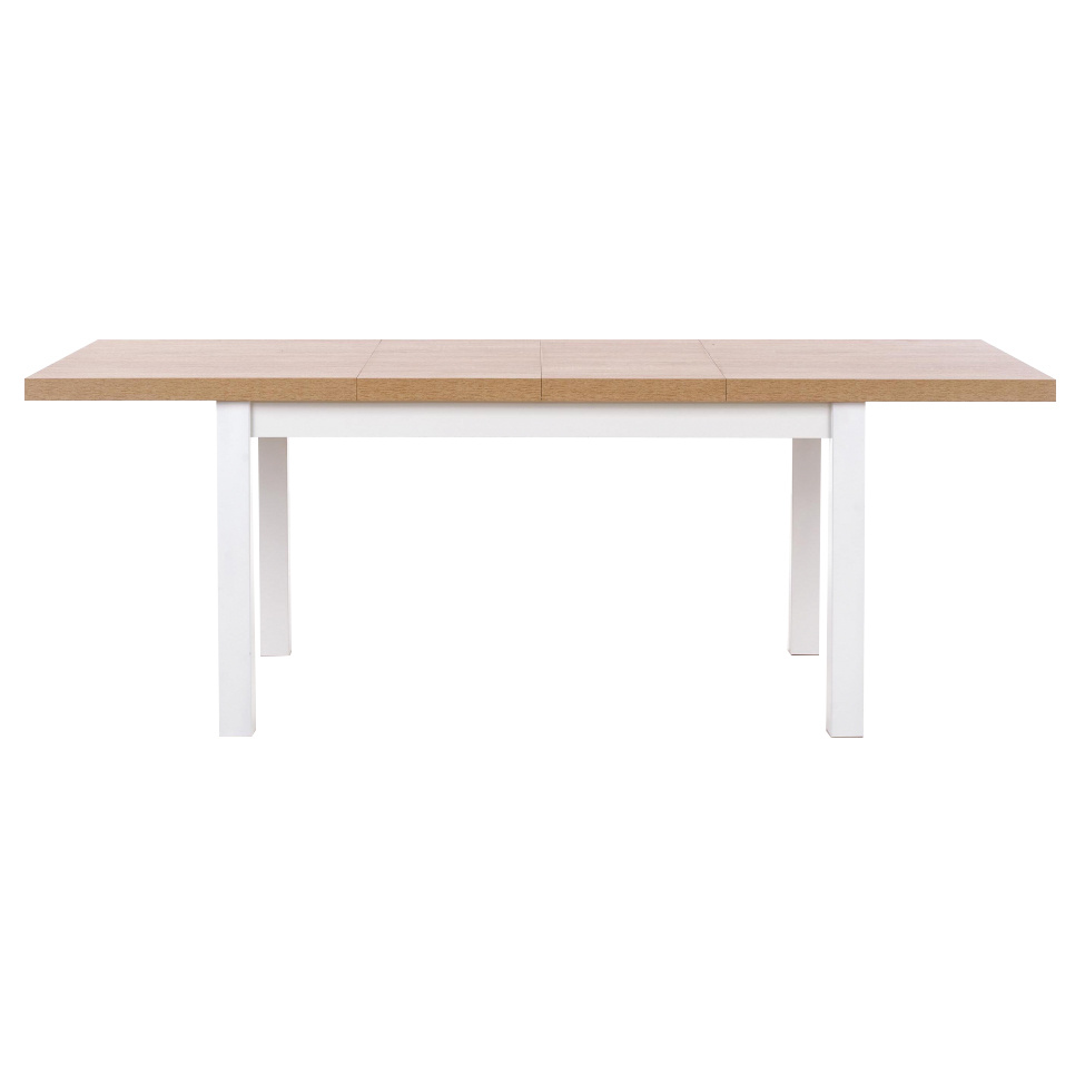 Matbord \'Tiago\' 140-220 x 80 CM - Vit, Ek