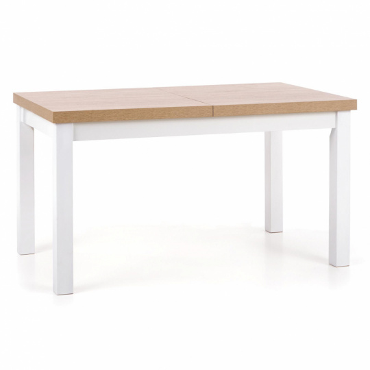 Matbord \'Tiago\' 140-220 x 80 CM - Vit, Ek