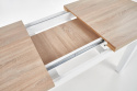 Matbord \'Tiago\' 140-220 x 80 CM - Vit, Ek