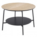 Soffbord \'Genua\' Ø 60 - Ek/Svart