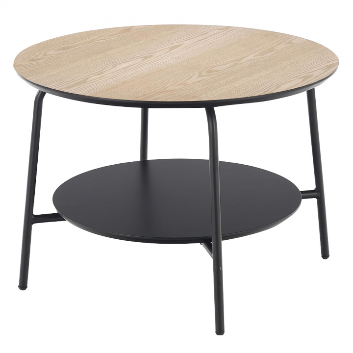 Soffbord 'Genua' Ø 60 - Ek/Svart