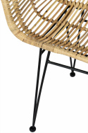 Stol \'Striped rattan\' - Natur/Svart