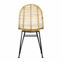 Stol \'Striped rattan\' - Natur/Svart