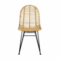 Stol \'Striped rattan\' - Natur/Svart