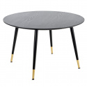 Matbord \'Noir\' Runt 120cm - Svart/Guld 