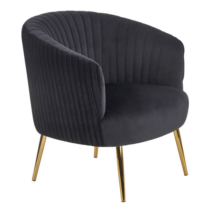 Fåtölj 'Black Velvet' - Svart
