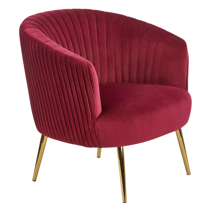 Fåtölj 'Red Velvet' - Röd