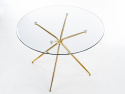 Matbord \'Rondo\' Runt 110cm - Transparent/Guld 