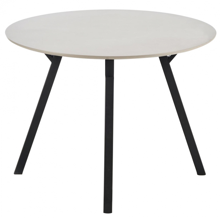 Matbord 'Barlog' Runt 100cm - Grå/Svart 