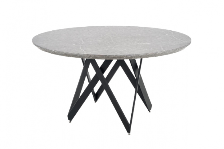 Matbord 'Cruz' Runt 140cm - Grå/Svart 