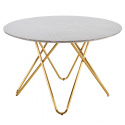 Matbord \'Bonello\' Runt 120cm - Guld/Grå 