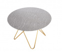 Matbord \'Bonello\' Runt 120cm - Guld/Grå 