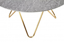 Matbord \'Bonello\' Runt 120cm - Guld/Grå 