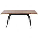 Matbord \'Cambell\' 140-180x80cm - Ek/Svart