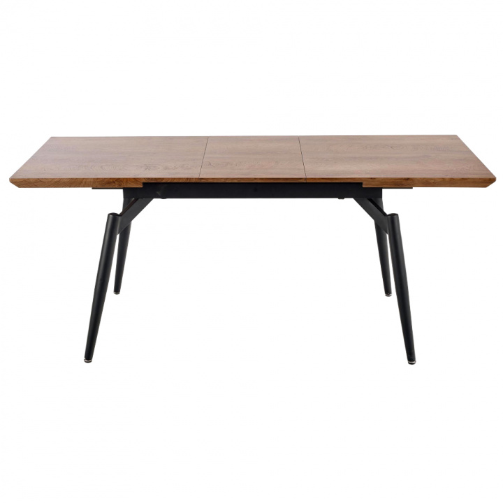 Matbord 'Cambell' 140-180x80cm - Ek/Svart